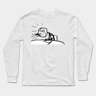 Guy Spitting Cereal Meme Long Sleeve T-Shirt